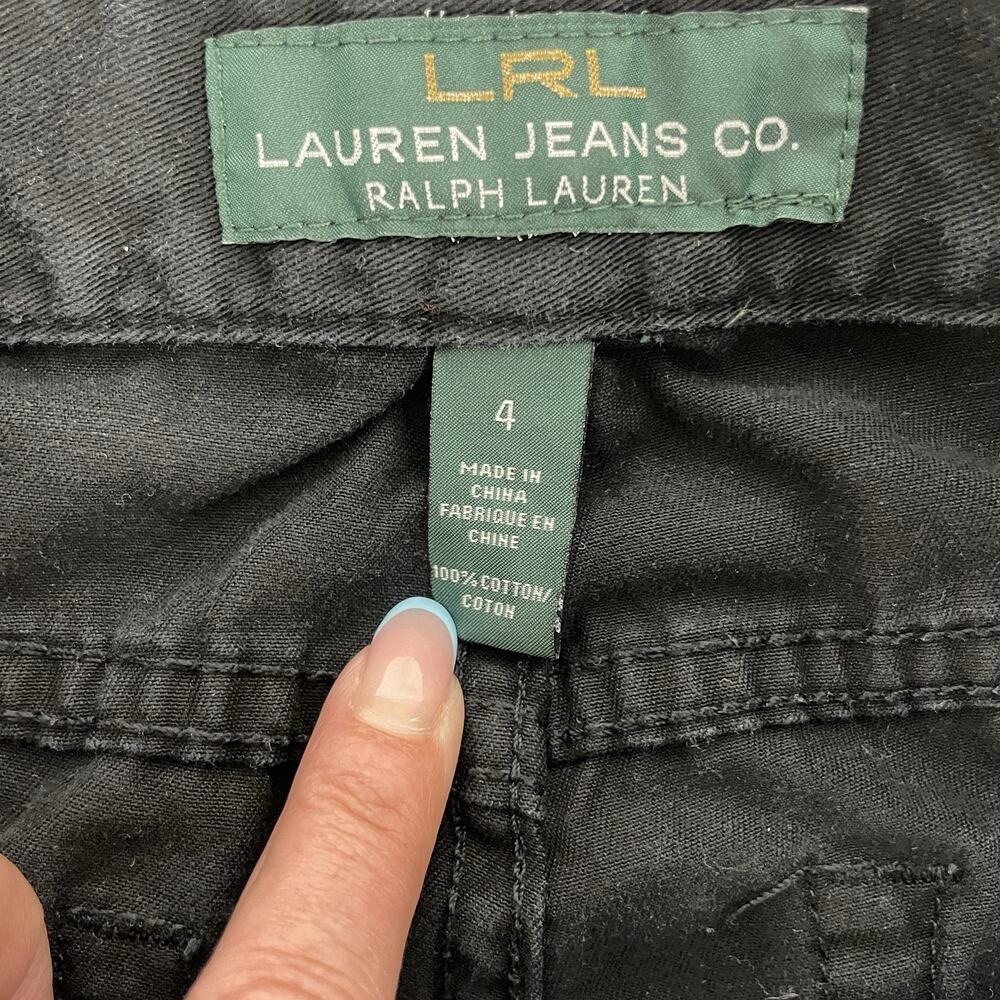 Lauren Ralph Lauren Jeans Co Crop Classic Midcalf Black Jeans Pants Women's Sz 4 - Picture 7 of 11